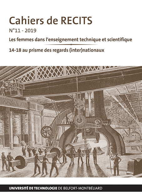 Affiche Cahier de recits. On y voit un dessin d'ouvriers travaillant à la construction d'une machine. Ce dessin est monochrome